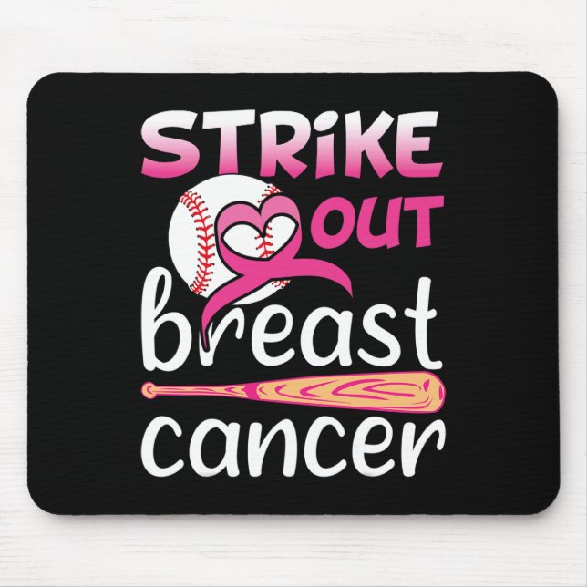 Strejka ut Breast Cancer Awareness Baseball Softba Musmatta (Framsidan)