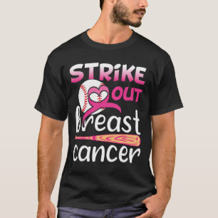 Strejka ut Breast Cancer Awareness Baseball Softba T Shirt