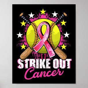 Strejka ut Breast Cancer Awareness Day Rosa Ribbon Poster