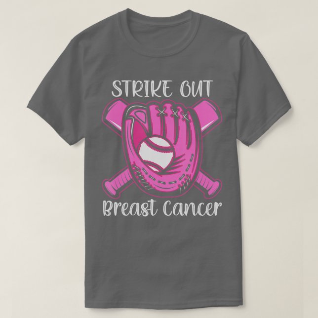 Strejka ut Breast Cancer Awareness Day Rosa Ribbon T Shirt (Design framsida)
