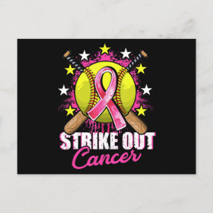 Strejka ut Breast Cancer Awareness Day Rosa Ribbon Vykort