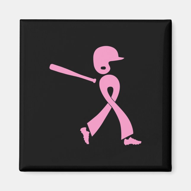 Strejka ut Breast Cancer Awareness Rosa Ribbon Bas Magnet (Framsidan)