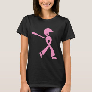 Strejka ut Breast Cancer Awareness Rosa Ribbon Bas T Shirt