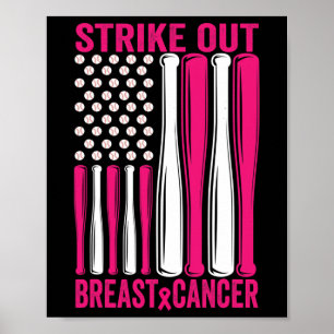 Strejka ut Breast Cancer Awareness Softball US Fla Poster