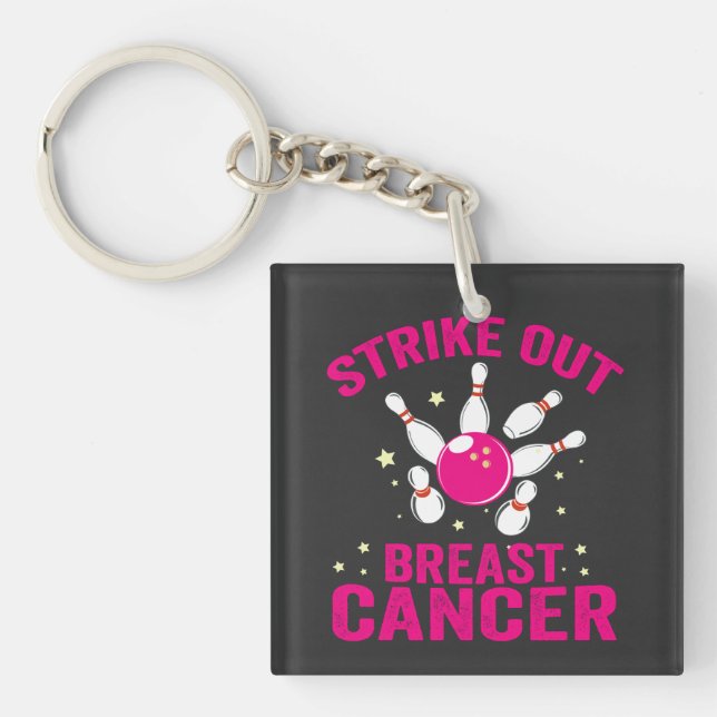 Strejka ut Breast Cancer Funny Bowling Sport Gift (Framsidan)