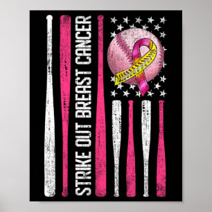 Strejka ut Breast Cancer Mjuk Kamp mot medvetandeg Poster