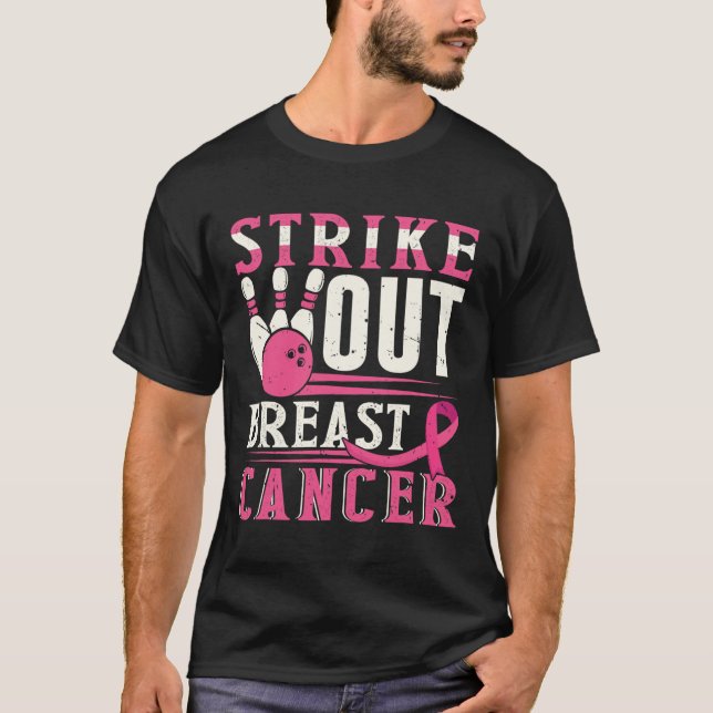 Strejka ut Bröstcancer Strejka för ökad medvetenhe T Shirt (Framsida)