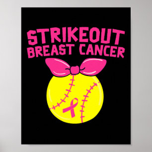Strejka ut Bröstkorgsbekämpning för bröstcancer Poster