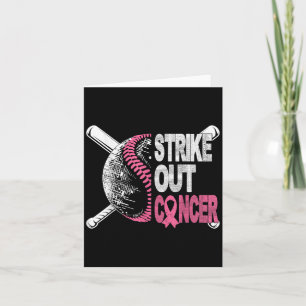 Strejka ut Cancer Breast Cancer Awareness Baseball Kort