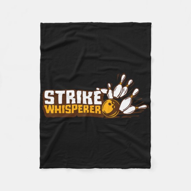 Strejka Whisperer Bowling Funny Bowlareare League  Fleecefilt (Framsidan)