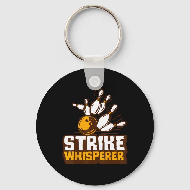 Strejka Whisperer Bowling Funny Bowlareare League  Nyckelring (Framsida)