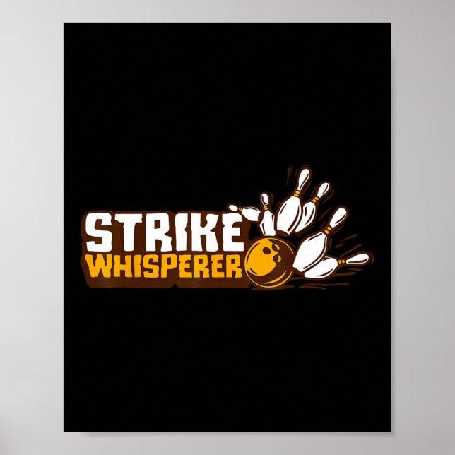 Strejka Whisperer Bowling Funny Bowlareare League  Poster (Framsidan)