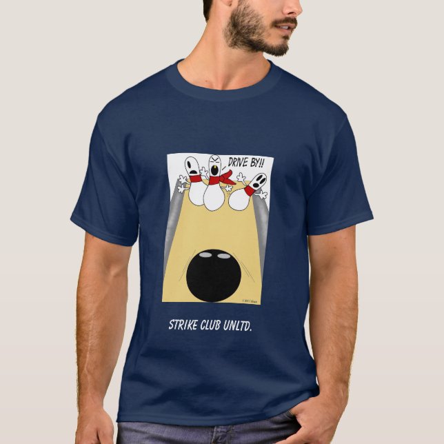 Strejkaklubb Unltd. "Drev-Vid" marinen Tee Shirt (Framsida)