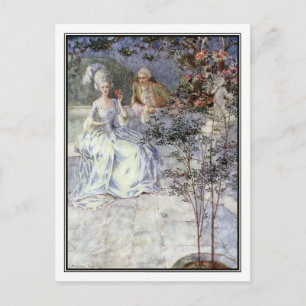 Strejkorna Clock Midnight av Millicent Sowerby Vykort