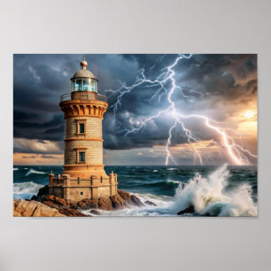 Strejkorna Stormy Seas och Lightning: Resilient L Poster