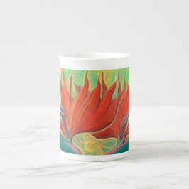 Strelitzia Bird of Paradise Tropical Flower Art Benporslin Mugg