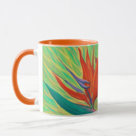 Strelitzia Bird of Paradise Tropical Flower Art Mugg