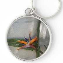 strelitzia blomma nyckelring