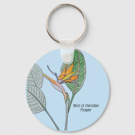 Strelitzia-blomma Nyckelring