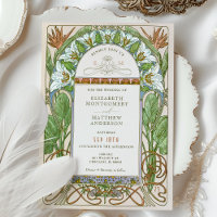 Strelitzia Colorful Bröllop Art nouveau Mucha