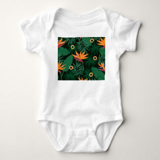 Strelitzia Flowers: Bakgrund för Vintage av Tropik T Shirt