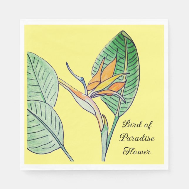 Strelitzia Pappersservett (Framsidan)