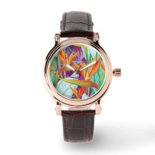 Strelitziamönster Armbandsur