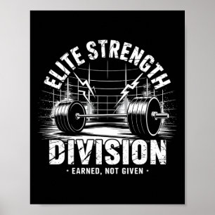 Strenght Division Deadlift Klubb Gym Weightlift Poster