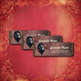 Strength and delicacy united, a black lion returadress etikett