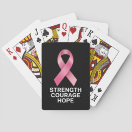 Strength Courage Hope – Cancer Awareness Survivor  Casinokort