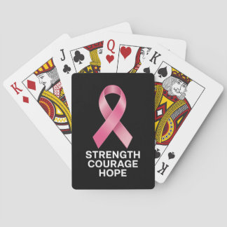 Strength Courage Hope – Cancer Awareness Survivor  Casinokort