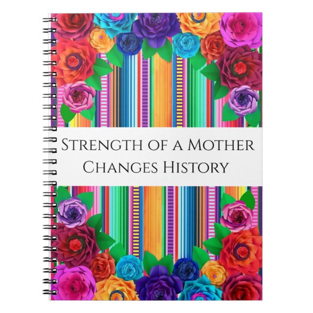 "Strength of a Mother Changes History" - Journal Anteckningsbok (Framsidan)