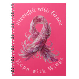 Strength with Grace – Breast Cancer Awareness Anteckningsbok