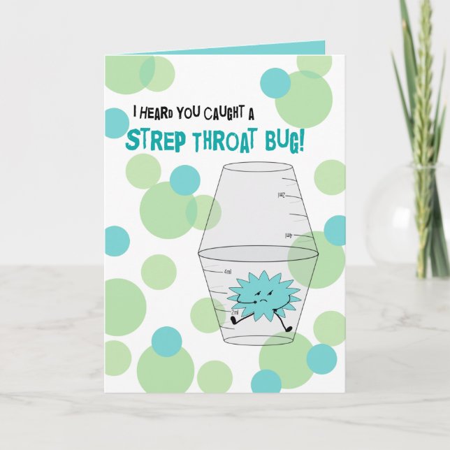 Strep Throat Get well-rapped Kryp in Medicine Kopp Kort (Framsida)