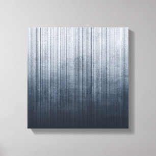 Streppad elegant Blue Grått White Rustic abstrakt Canvastryck