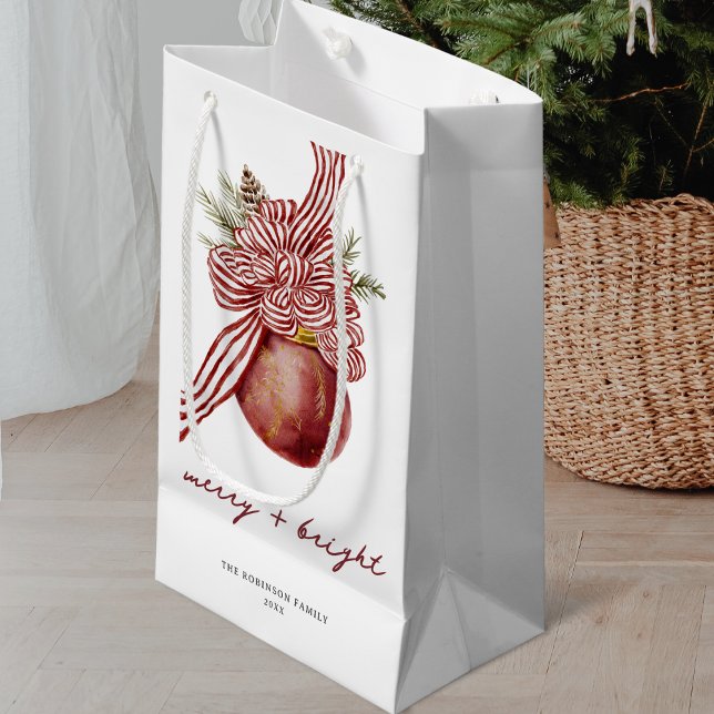 Streppad Ornament jul-Helgdag Merry Bright (Skapare uppladdad)