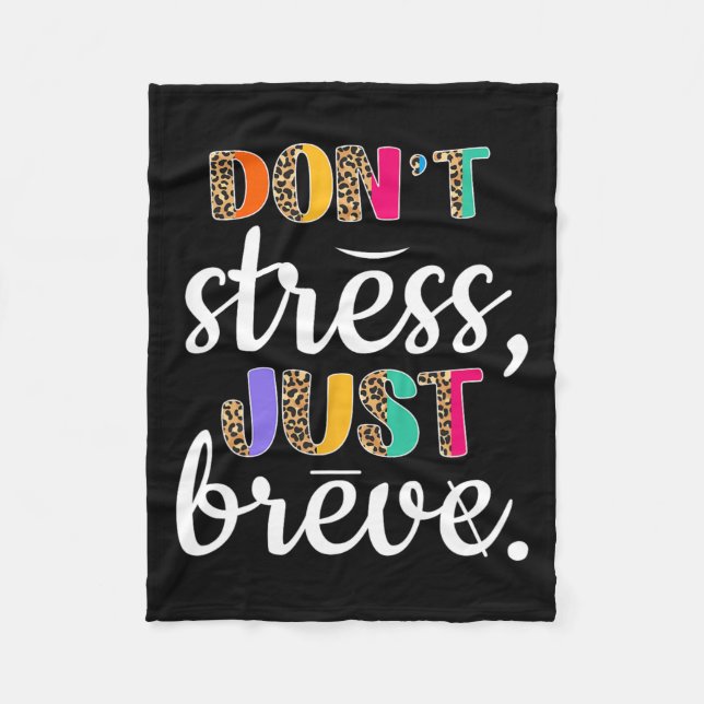 Stress Just Kort Medvetenhet Om Dyslexi Neurodiver Fleecefilt (Framsidan)