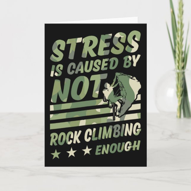 Stress orsakas av att inte klättra sten nog _2 kort (Framsida)