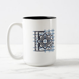 Stress → Strain → Coffee | Mechanical Engineer Mug Två-Tonad Mugg