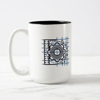 Stress → Strain → Coffee | Mechanical Engineer Mug Två-Tonad Mugg