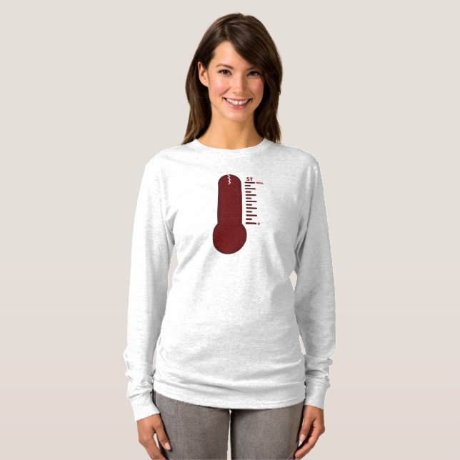 Stress Termometer Långärmad T-Shirt (Hel framsida)