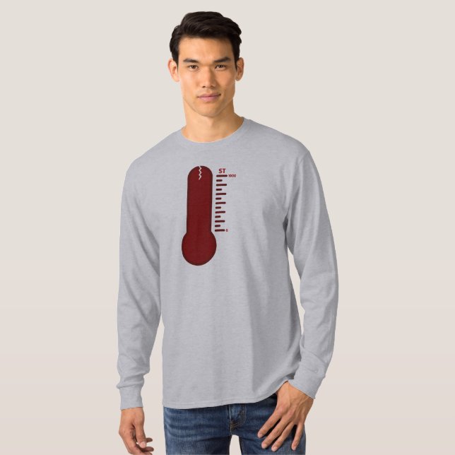 Stress Thermometer Long Sleeve T-Shirt (Hel framsida)