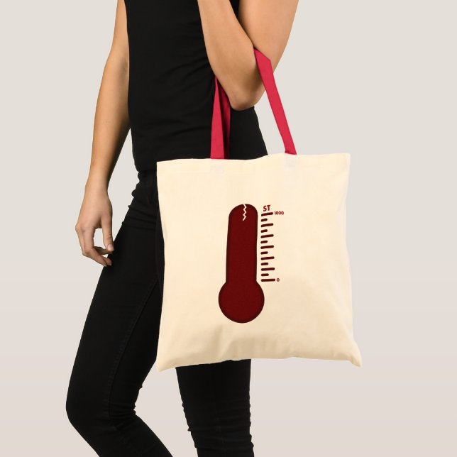 Stress Thermometer Tote Bag Tygkasse (Framsida (produkt))
