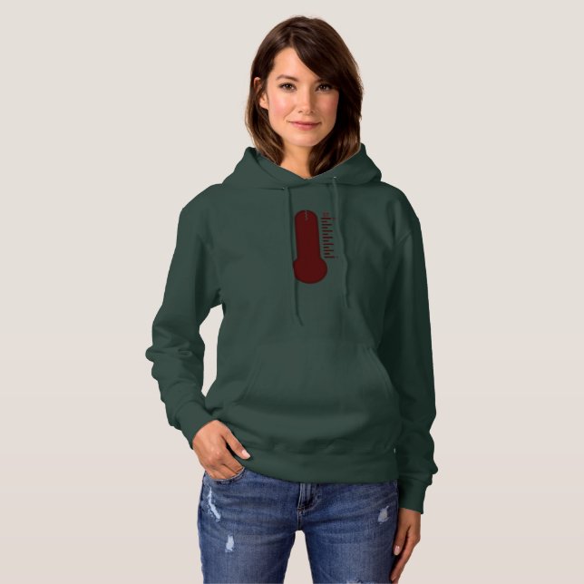 Stress Thermometer Women's Hoodie T Shirt (Hel framsida)