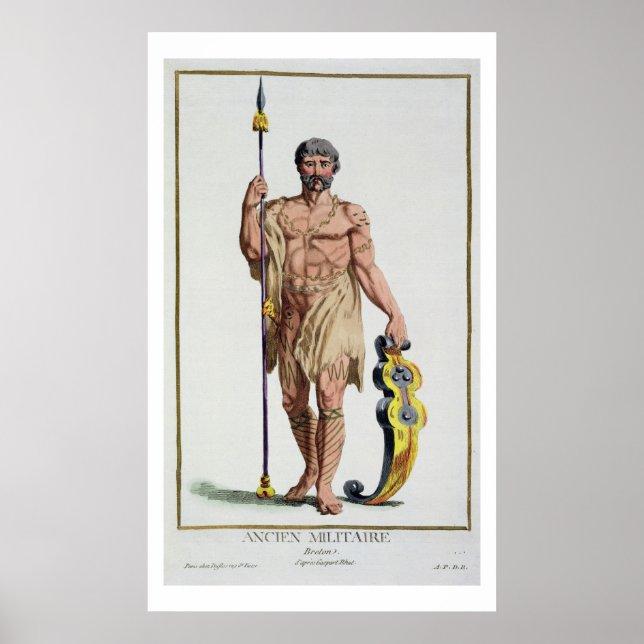 Stress till en brittonkrigare från Receuil des Est Poster (Framsidan)