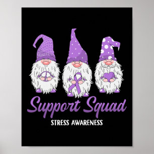 Stressa Awarene på Gnome Support Squad Lavender Ri Poster