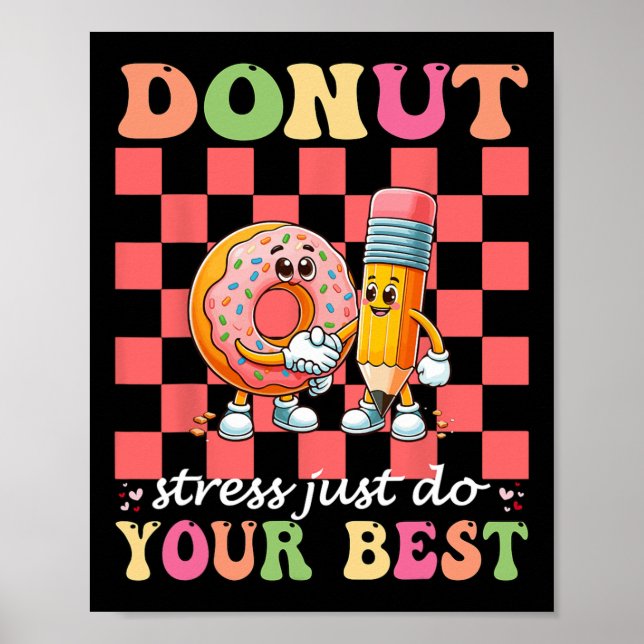 Stressa bara göra din bästa testdagslärare poster (Framsidan)