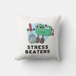 Stressa Beaters Funny Baking Whisk Pun Kudde