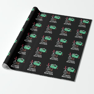 Stressa Beaters Funny Baking Whisk Pun Mörk BG Presentpapper