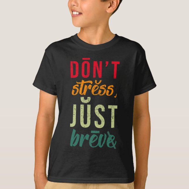 Stressa inte bara andas Dyslexia Awareness Dyslexi T Shirt (Framsida)
